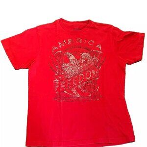 America Freedom Red T-Shirt by Faded Glory – Medium